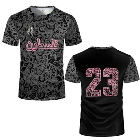 Palæstina Fodbold T-shirts Sommermode Kortærmede Palæstinensisk Flag 3D-printede T-shirts Casual O-hals Løs T-shirts til mænd