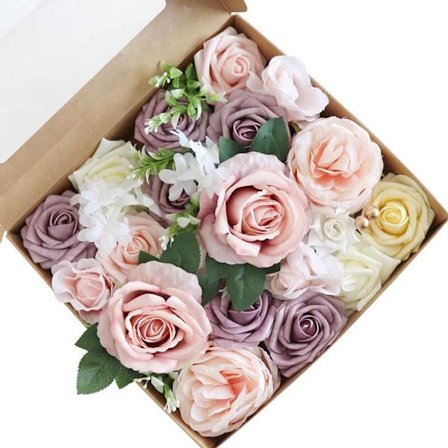 Kunstige blomster, falske silkeblomster for DIY-buketter og midtpunkter