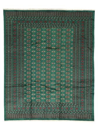 Hand Knotted Pakistan Bokhara 2Ply Rug 249X300 Black/Dark Green