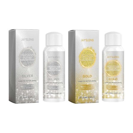 Jaysuing Guld Och Silver Färg Flash Spray Serie Långvarig Glänsande Naturlig Tredimensionell Kroppsmarkering Glänsande Spray