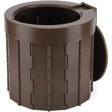 Hopfällbar toalett för husvagn, resor och trafikstockningar (brun 13.5245CM)