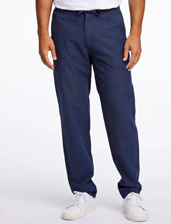 Lindbergh Linen Pants - Navy - XL