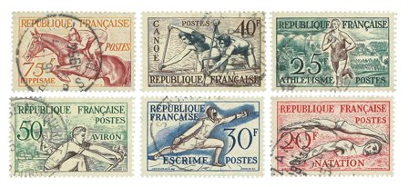 Frankrig 1953 - YT 960-965 - Stemplet