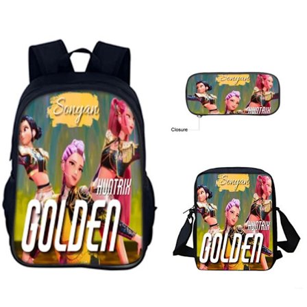 Kpop Demon Hunters -reppusetti - Huntrix Rumi Mira Zoey koululaukku ja kynäkotelo opiskelijoille