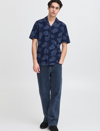 Casual Friday Cfaaron Ss Rc Frotté Shirt - Blue - S