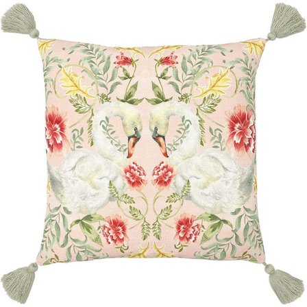 Evans Lichfield Heritage Tassel Swan Kuddeöverdrag En Storlek Peach