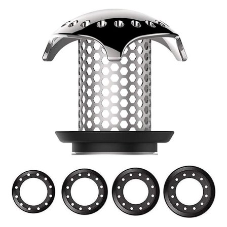 Hårfanger for sluk i rustfritt stål, slukbeskytter/sil, lett å rengjøre, hårfelle for dusjsluk, gulvsluk i rustfritt stål