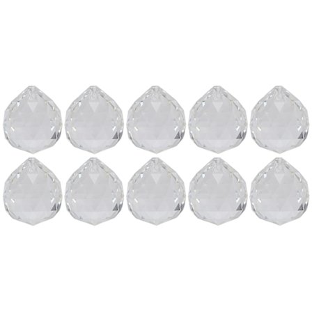 10 stk Krystallkule Klar Lysekrone Anheng Erstatning Hengende Prisme Deler Solfanger 30mm