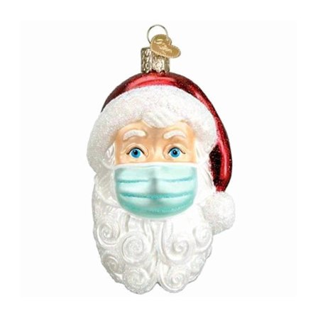 Håndlagde Vintage Santa Maske Glass Ornamenter for Juletre Dekorasjon [YJD]