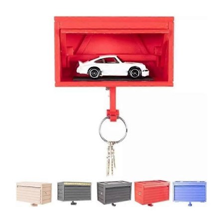 Autotallin avaimenperä avattavalla ovella, avaimenperä yhteensopiva seinän kanssa, 5 kuumaa väriä