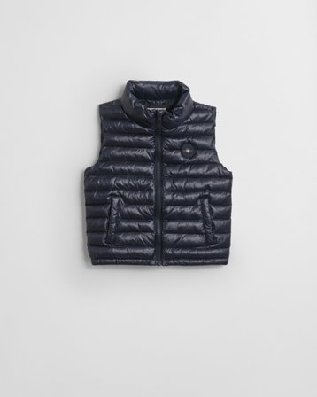 GANT Kinder Shiny Leichte Daunensteppweste (122/128) Marineblau