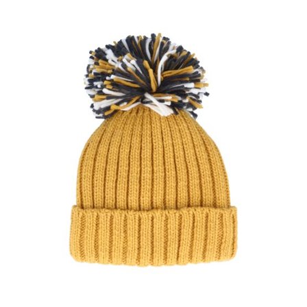Beechfield - Gul pom Beanie - Hygge Beanie Mustard Pom @ Hatstore