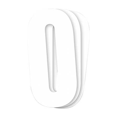 Blackbird 3PCS 13 x 7 PVC Nummers Wit Wit