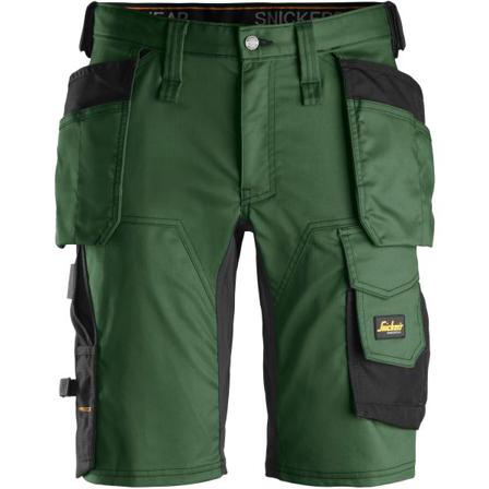 Snickers Workwear 6141 AllroundWork Shorts skoggrønn / svart Skogsgrønn/Svart, Klær