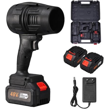 Turbo Jet Blåsare, 190000 RPM Sladdlös Lövblås med 1 Batterihastighet 32000, Effekt 350W (24V) (endast ett batteri)[SL]