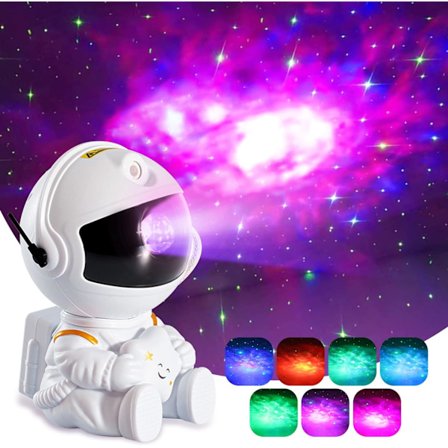 Astronaut LED-projektor, 360° roterende astronaut nattelys med