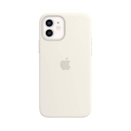 iPhone 12, 12 Pro Apple Silikon Vit MagSafe Skyddande Skal
