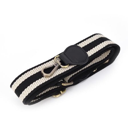 Læder Håndtaske Justerbar Skulderrem DIY Udskiftnings taske 88 til 134 cm Sort Hvid