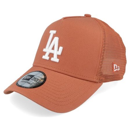 New Era - MLB Brun trucker Keps - Los Angeles Dodgers League Essential Terracotta/White Trucker @ Hatstore