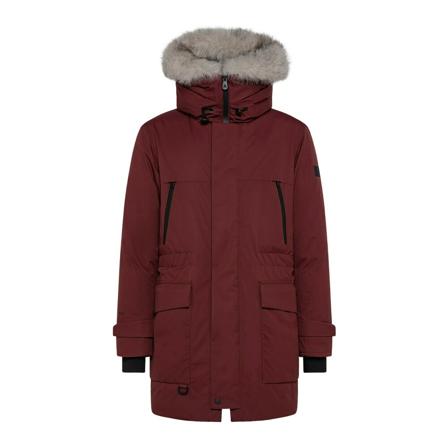 Peuterey Parka in ripstop with fox fur collar Rød, Herre, Størrelse: 2XL