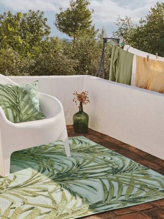 Areca Waschbar 160X230 Grün/Hellblau Teppich