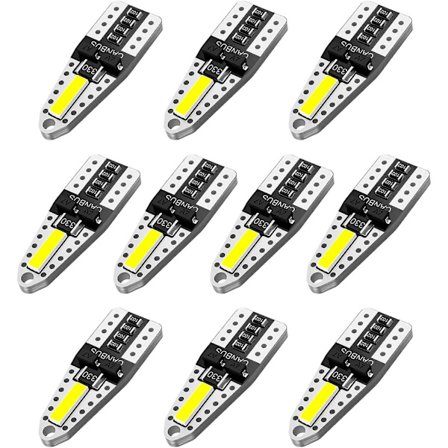 W5w T10 LED Pærer Canbus Feilfri 2smd 501 194 168 2825 Wedge Erstatningspære Bil Interiør Kuppel Kart Bagasjerom Skiltlys 6500k Xenon Hvit