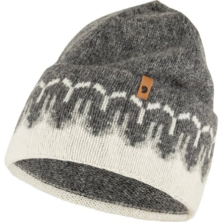 Fjällräven Women's Övik Path Knit Beanie in Chalk White/Grey, Wool/Knit