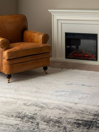 Vintage Groot Alaska Vloerkleed - Lichtgrijs/Crème Wit 240X350 In Klassieke Stijl