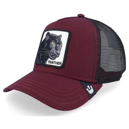 Goorin Bros. - Röd trucker Keps - The Panther Wine/Black Trucker @ Hatstore