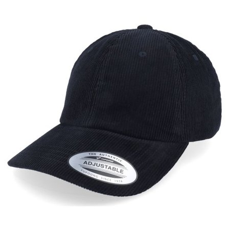 Yupoong - Svart adjustable Keps - Dad Cap Manchester Black Adjustable @ Hatstore