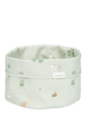 Little Dutch Little Dutch - Opbevaringskurv, Rund, Little Farm - Green - ONE SIZE 21 cm