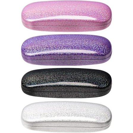 (4 stk) Brilleetui, Unisex Hard Shell Brilleetui Beskyttelse