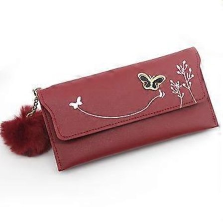 Dame Kortpung Sommerfugl Print Stil til Aftaler (Rød)