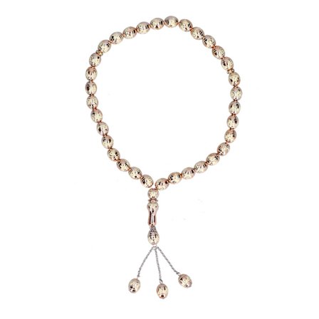 Muslimsk Tasbih Böneperler Ljusa Färger Fin Textur Bekvämt Grepp Beige