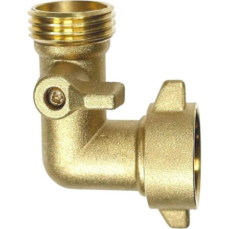 1 pakkaus 90 asteen messinkinen letkusovitin sulkuventtiileillä, kestävä puutarhaletku DCZ