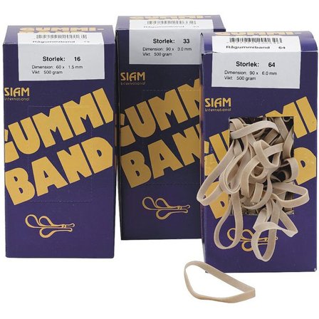 Gummiband nr66 120x6mm 245/fp - Lyreco - Emballage och lagerutrustning - Bindgarn gummiband och stift - Gummiband