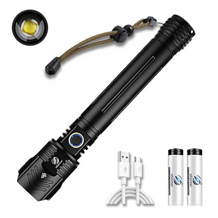 LED Lommelykt Utendørs Xhp160 Kraftig Vanntett Lommelykt