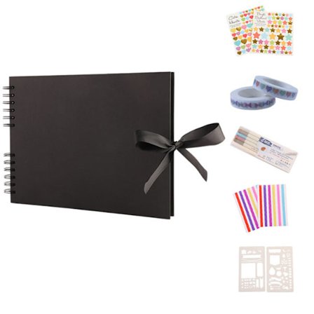 DIY album kreativ buekolleksjon albumsett albumbok svart