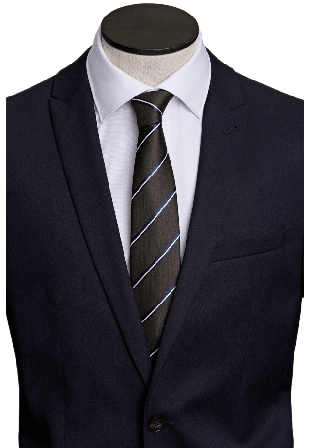 Lindbergh Polyester tie with stripe 7 cm Slipsar Herr Brun ONESIZE