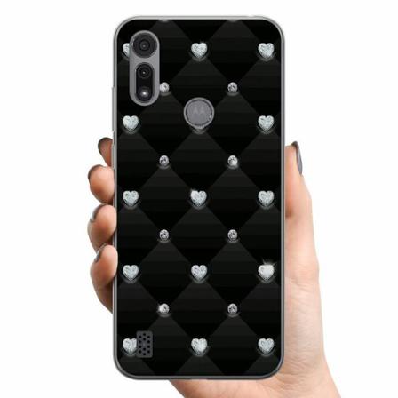 Motorola Moto E6i Tpu Mobilskal Bling Heart