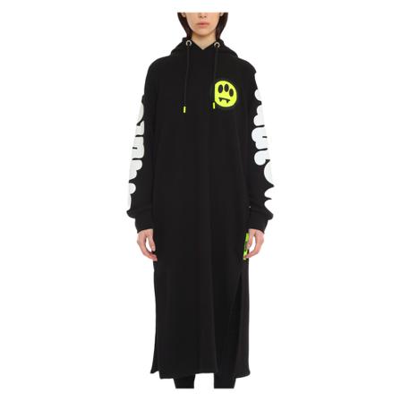 Barrow, Hooded Long Sweat Dress Zwart, Dames, Maat:M