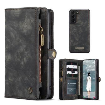 CaseMe Samsung Galaxy S21 FE fodral med blixtlås - Svart Svart