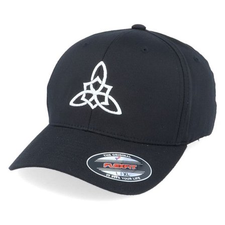 Iconic - Svart flexfit Keps - 3D Triquetra Black Flexfit @ Hatstore