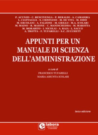Appunti per un manuale di scienza dell'amministrazione