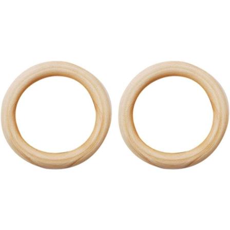 50 stk Naturlige Ubehandlede Tre Ringe Trepynt Uf,ZQKLA