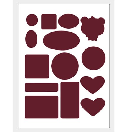 #14 stk. dunjakke-lapper, rød#