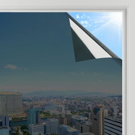 Varme Reflekterende Vindusfilm Glass Vindus Personvernfilm, Enveis Speiltoningsklistremerke Solskjermingsfilm, UV Glassklistremerke 45x200cm