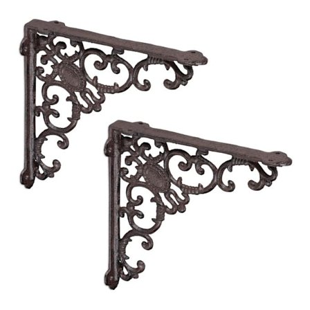 2x hyllkonsol smide i gjutjärn