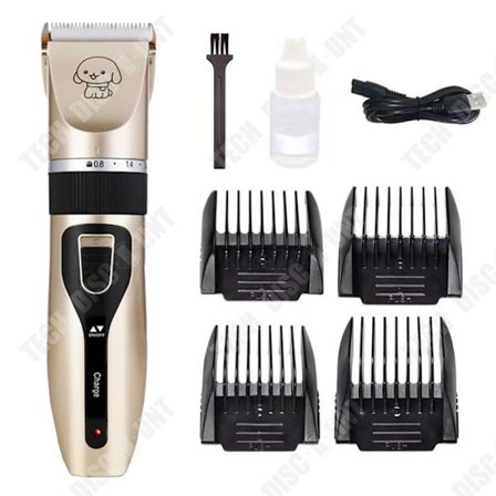 Djurdusch - TD - Trådlös - USB-uppladdningsbar - Låg ljudnivå - Titan keramikblad