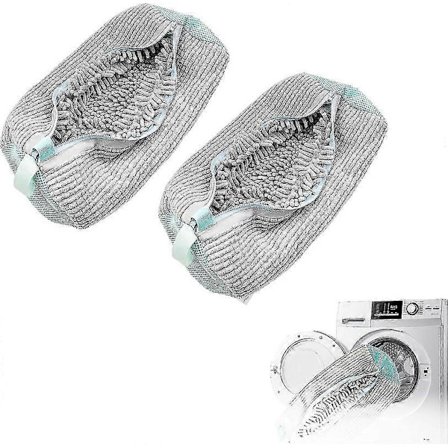 Skovaskepose til vaskemaskine, vaskepose til sko til vaskemaskine og tørretumbler, genanvendelig skovaskepose til alle skotyper og -størrelser